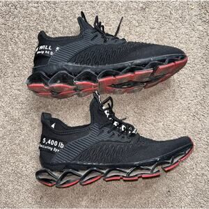 Chopben Men's Running Shoes Blade Non Slip Fashion Sneakers Size EUR 42 Black